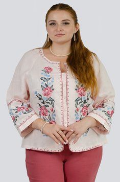 Вышиванка-блуза с флористическим орнаментом ВИ-24539-66 фото